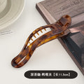 Retro leopard print hair clip for women 2025 new arrival duckbill clip large oval multi-tooth horizontal clip half-tied hair ponytail clip headwear