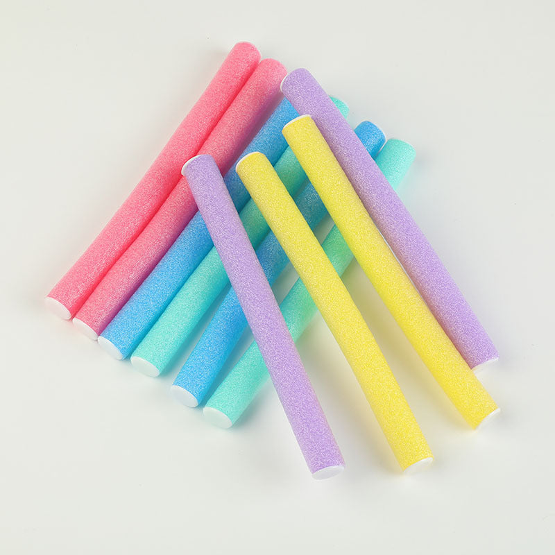 Multi-color pearl cotton hair roll diy pear flower head curling bar eva sponge curling iron pearl cotton curling iron