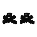 Fall and winter flocking bow princess head clip 2024 new forehead bangs broken hair clip half-tied side hair accessories for women