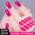 Zhengxiang custom gel nail stickers - waterproof solid color, european & american style, cross-border uv light therapy, semi-cured, full cover nail art stickers