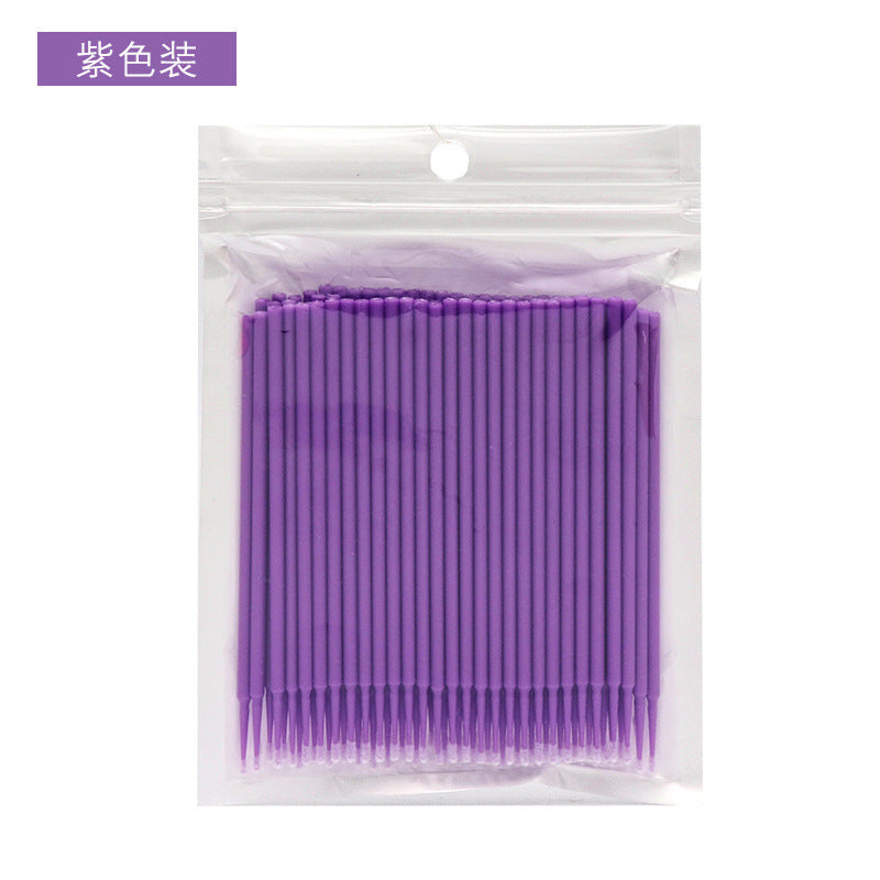 Cleaning swabs for eyelash extensions - quick removal, cleansing eye lashes, fine cotton lash makeup remover tool (specialized)