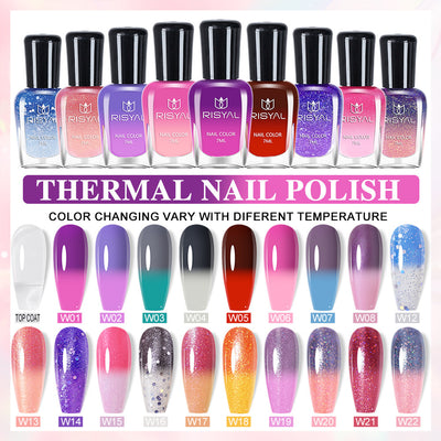 Risyal color-changing nail polish 7ml - no bake, quick dry, peel-off, wholesale, cross-border exclusive, gradient nail polish