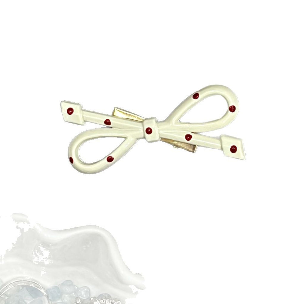 Ankola red bow side hair clip for women bangs broken hair clip classy one-word clip hair clip cute hair accessories