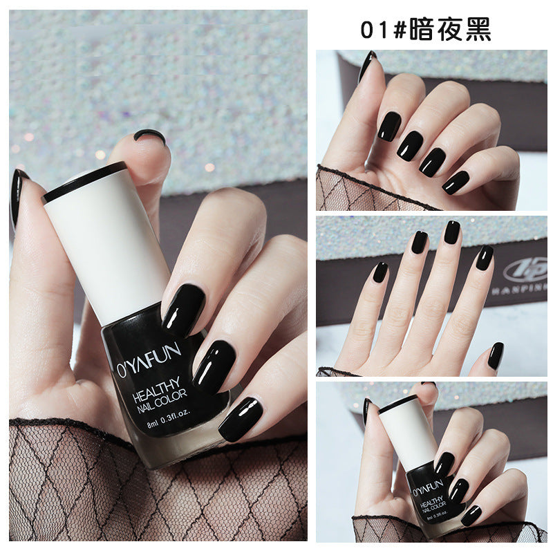 Ouyafei new arrival water-based nail polish 8ml no-bake peelable long-lasting quick-drying nail polish student peelable nail polish