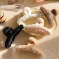 Korean color 11cm hair accessories cross plate hair grab shark clip kids imitation rabbit stuffed back of head hair clip grab clip
