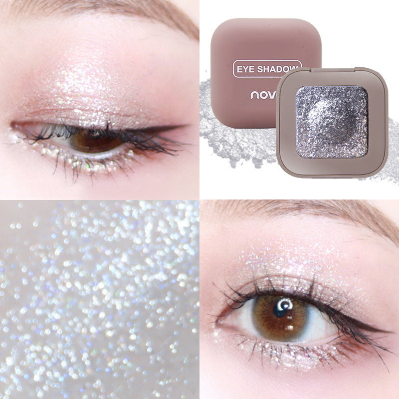 Makeup novo keyboard fingertip eyeshadow sparkling super shiny powder long-lasting non-removing makeup mashed potato single color eyeshadow palette