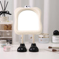 Cartoon big eyes dormitory makeup mirror adjustable desktop plastic storage for home table home glass mirror