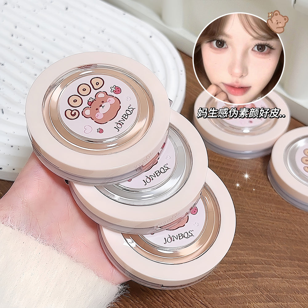 Jonbos cloud-light pressed powder: long-lasting, oil-control, skin-smoothing, concealing, waterproof, transfer-proof foundation - suitable for both dry and wet application