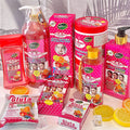 export glutathione skincare series: brightening oil, body lotion, face cream, bath salts, soap, and cleanser
