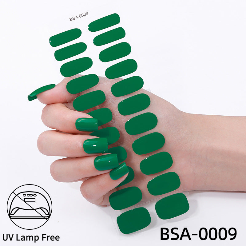 no-bake gel manicure stickers waterprooffashionpure color nail stickers no cure gel nail wraps