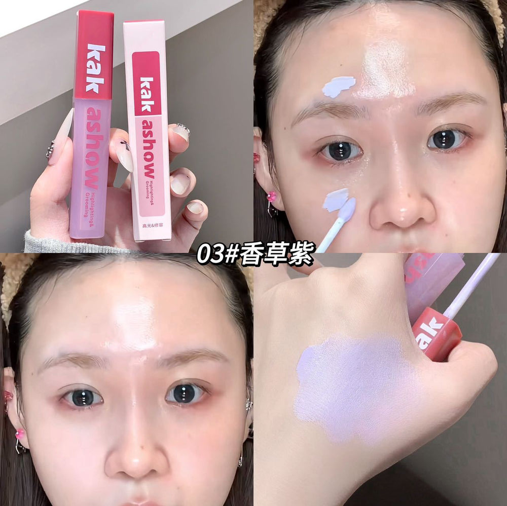 Kakashow sculpting & contouring liquid makeup - waterproof, 3d definition, nose shadow, highlight & brightening