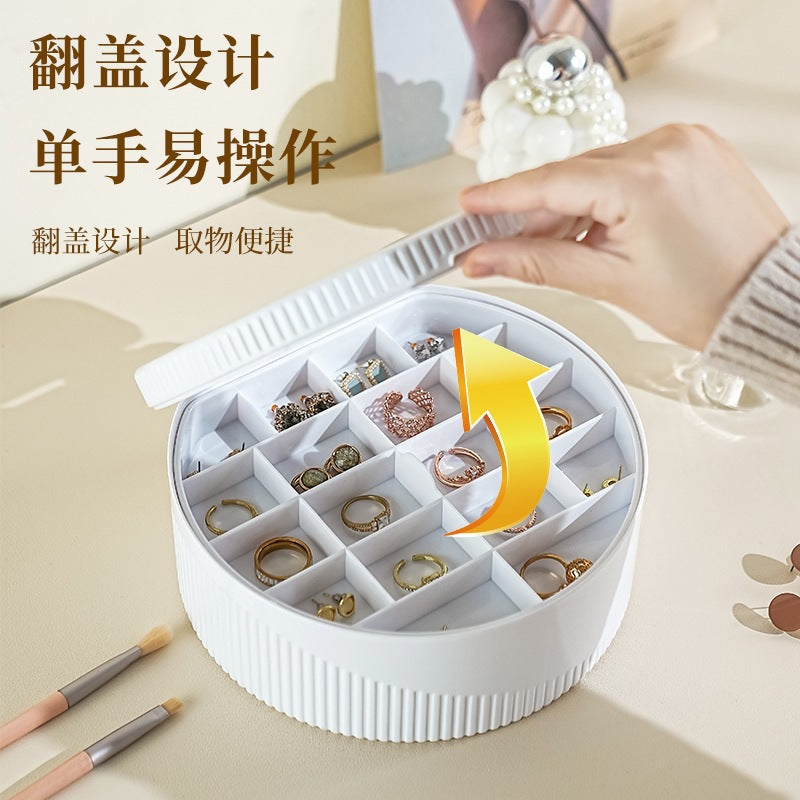 exclusive creative makeup mirror with light, jewelry storage box, multi-color high-definition touch control, household gift dressing mirror