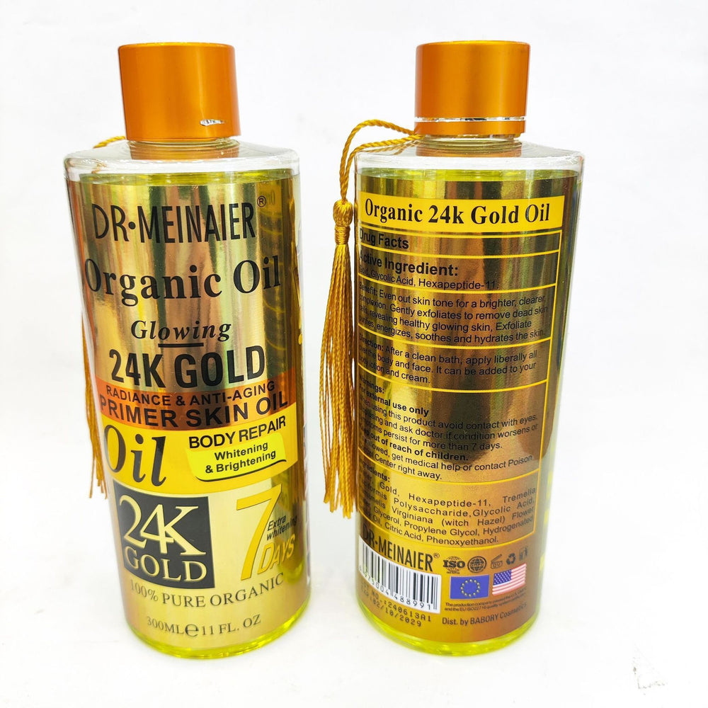 vc organic oil 24k gold massage essential oil tassel organic luminous turmeric oil 300ml