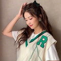 Black velvet bow princess head small clip spring cute bangs hairpin hairpin head fluffy clip hair clip