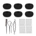 Amazon bestseller: 30-piece donut hair styling kit - bun maker & u-pin hair extension set