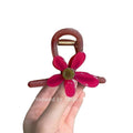 Retro stereo sunflower gripper for women 2025 new style back of head hair shark clip half-tied hair atmosphere hair accessories