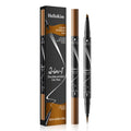 2-in-1 waterproof eyebrow pencil, quick-drying, multi-color, delicate and even, natural color, double-ended eyebrow pencil, no smudge