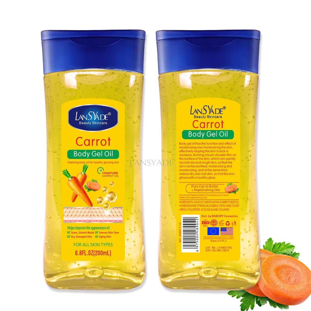 carrot organic gel oil argan oil body gel moisturizing and brightening vitamin c massage oil 200ml