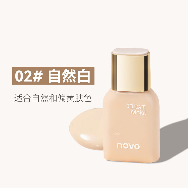 Novo soft focus hydrating foundation: concealing, moisturizing, oil-control, long-lasting, waterproof, sweat-proof, non-caking, transfer-proof – perfect for students