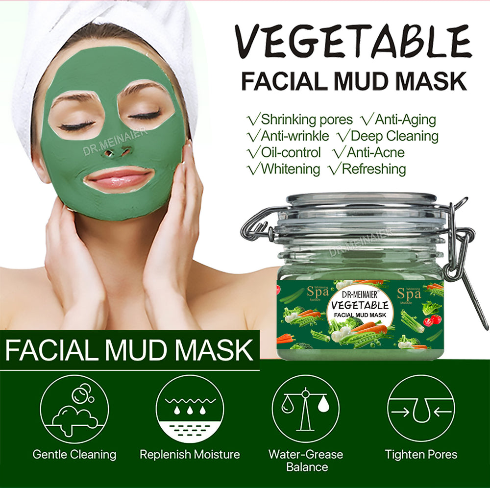 natural mud mask smear-type facial mask cleansing, repairing, brightening, hydrating and removing blackheads face maskexport batch
