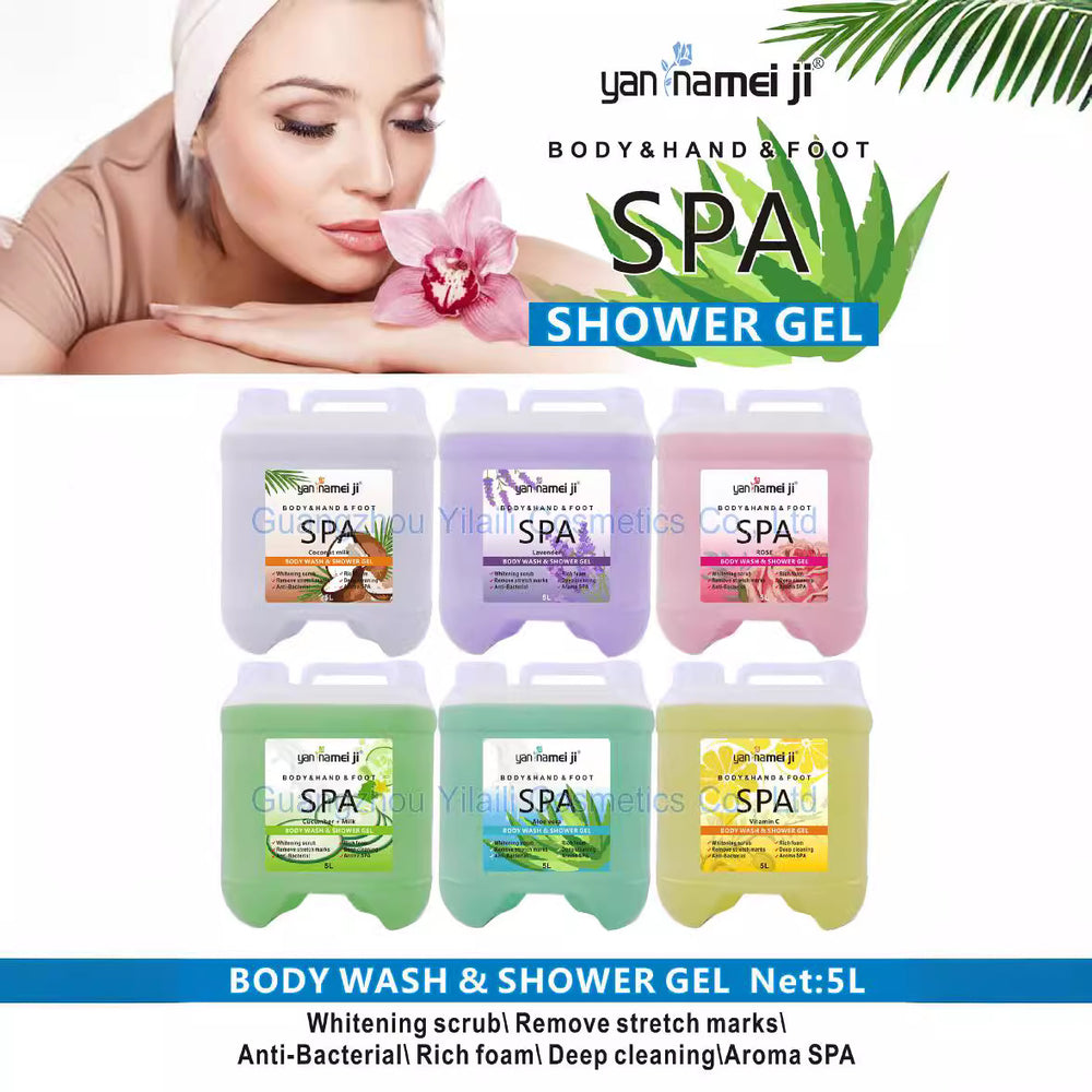 lavender concentrated shower gel silky skin plumping foam long-lasting fragrance all-over rose shower gel 5l