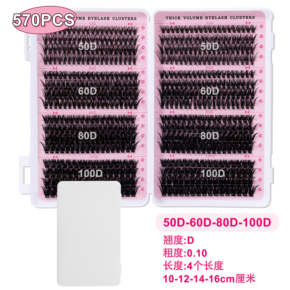 self-grafted eyelash book set, thick and curled false eyelashes, large capacity 80p100p european and american eyelashes