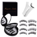 Amazon's hottest double-layer magnetic false eyelashes, black stem positioning, european and american thick magnetic eyelashes, a whole factory