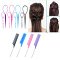 Pointed tail comb, hair pulling needle, pattern hair curler suit, hair braiding tool, steel needle comb, ball head hairdressing styling supplies