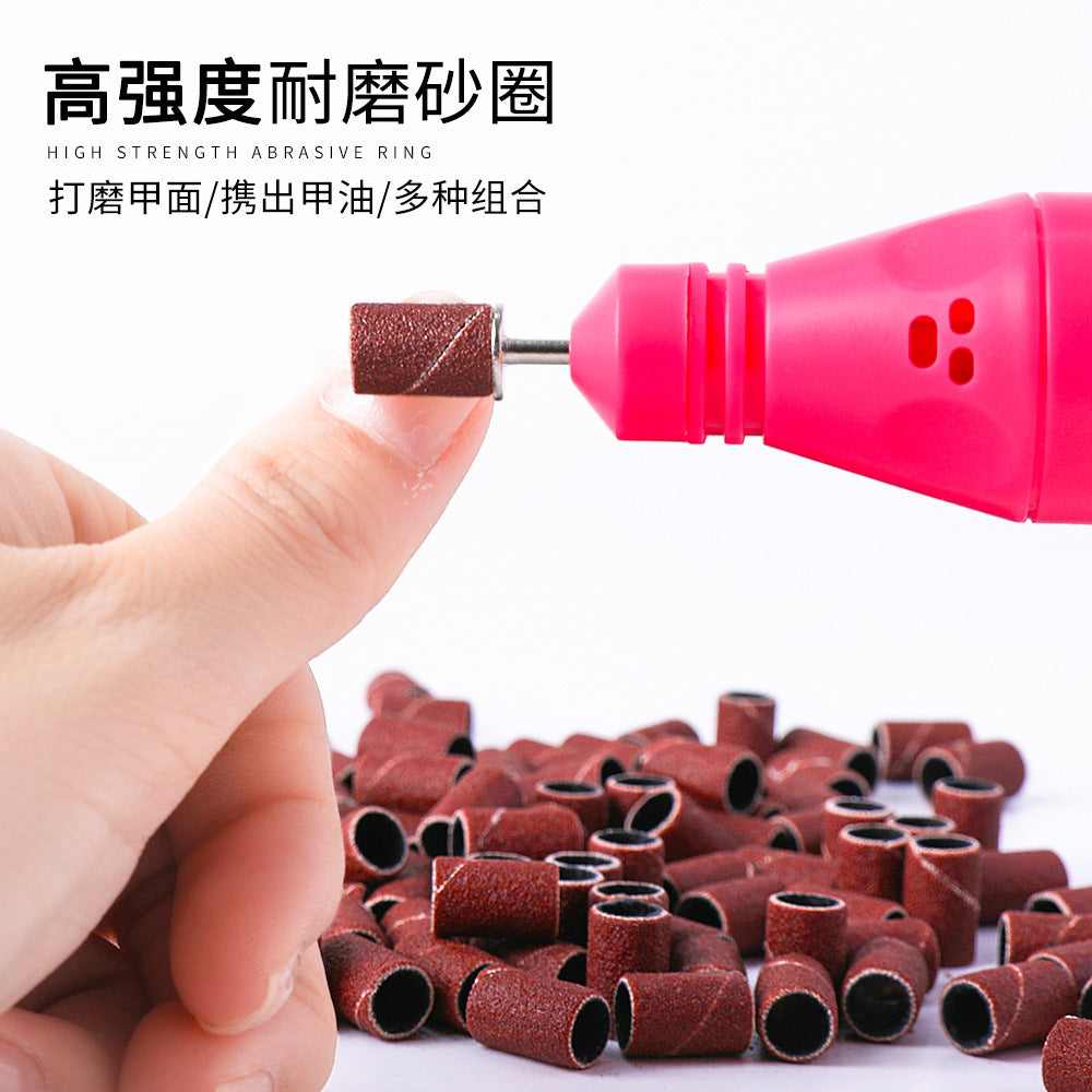 Nail polishing head grinding wheel sand ring, special grinding sand ring for grinder 80#120#180# 50/100 per pack