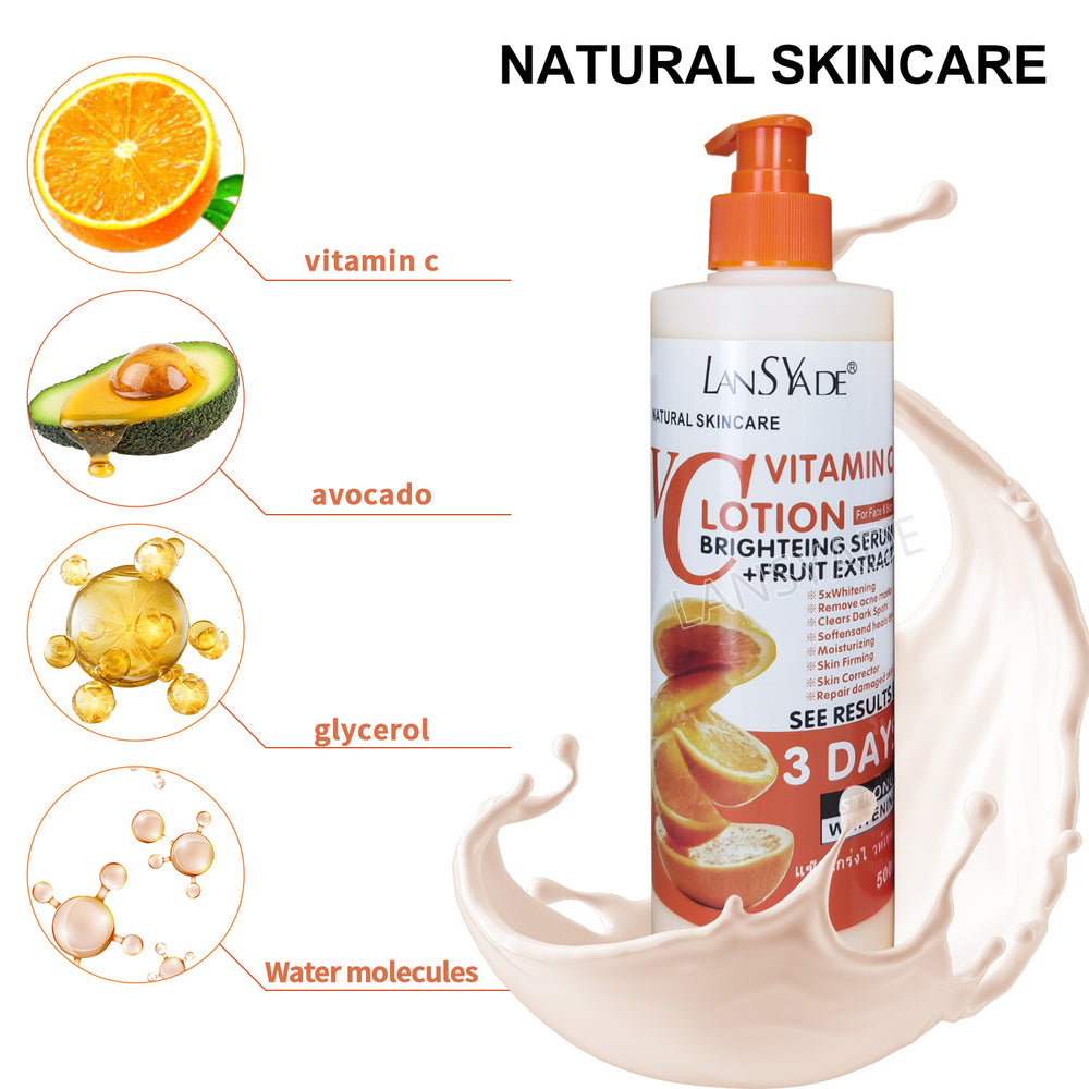 fruit acid translucent vc body lotion 500ml moisturizing and moisturizing body lotion vc lotion