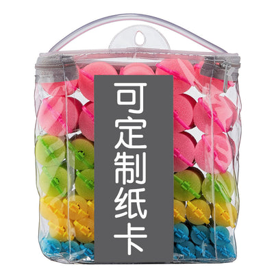 Amazon bestseller sponge hair curler set - sponge curlers, heatless curlers for lazy days, pvc bag packaging