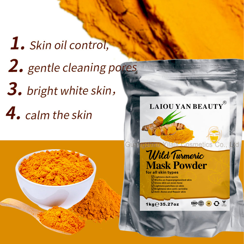 turmeric brightening & hydrating mask powder - moisturizing, nourishing, and skin softening. available in powder sachets. factory direct sales & wholesale