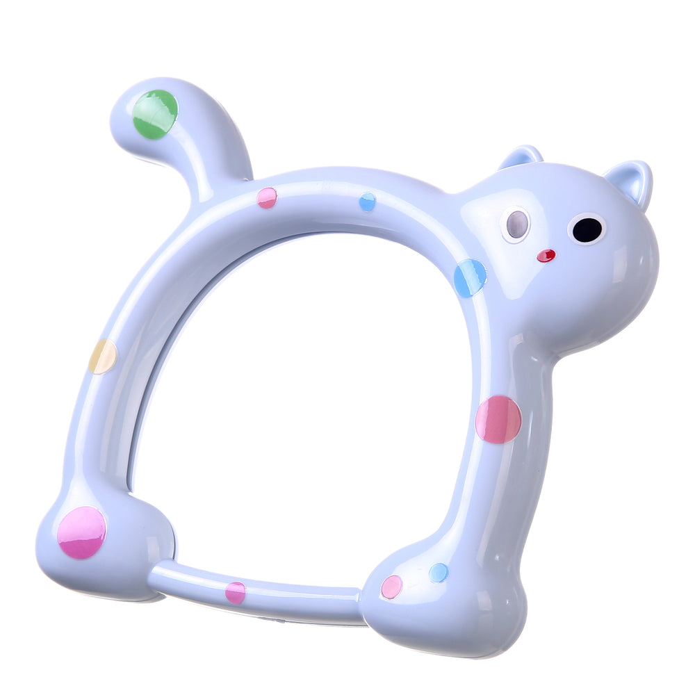 Cute cartoon cat makeup mirror - desktop, foldable, home & dorm room, plastic storage, household glass mirror