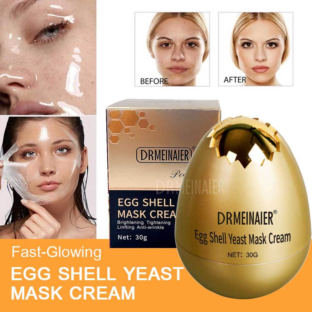 yeast eggshell veil cream collagen hydrating moisturizing lightening firming egg mask 30g - export quality