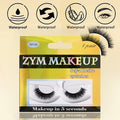European and american glue-free self-adhesive eyelashes - full strip, realistic, dense, lengthening, hangable 3d temperature-activated adhesive self-adhesive false eyelashes