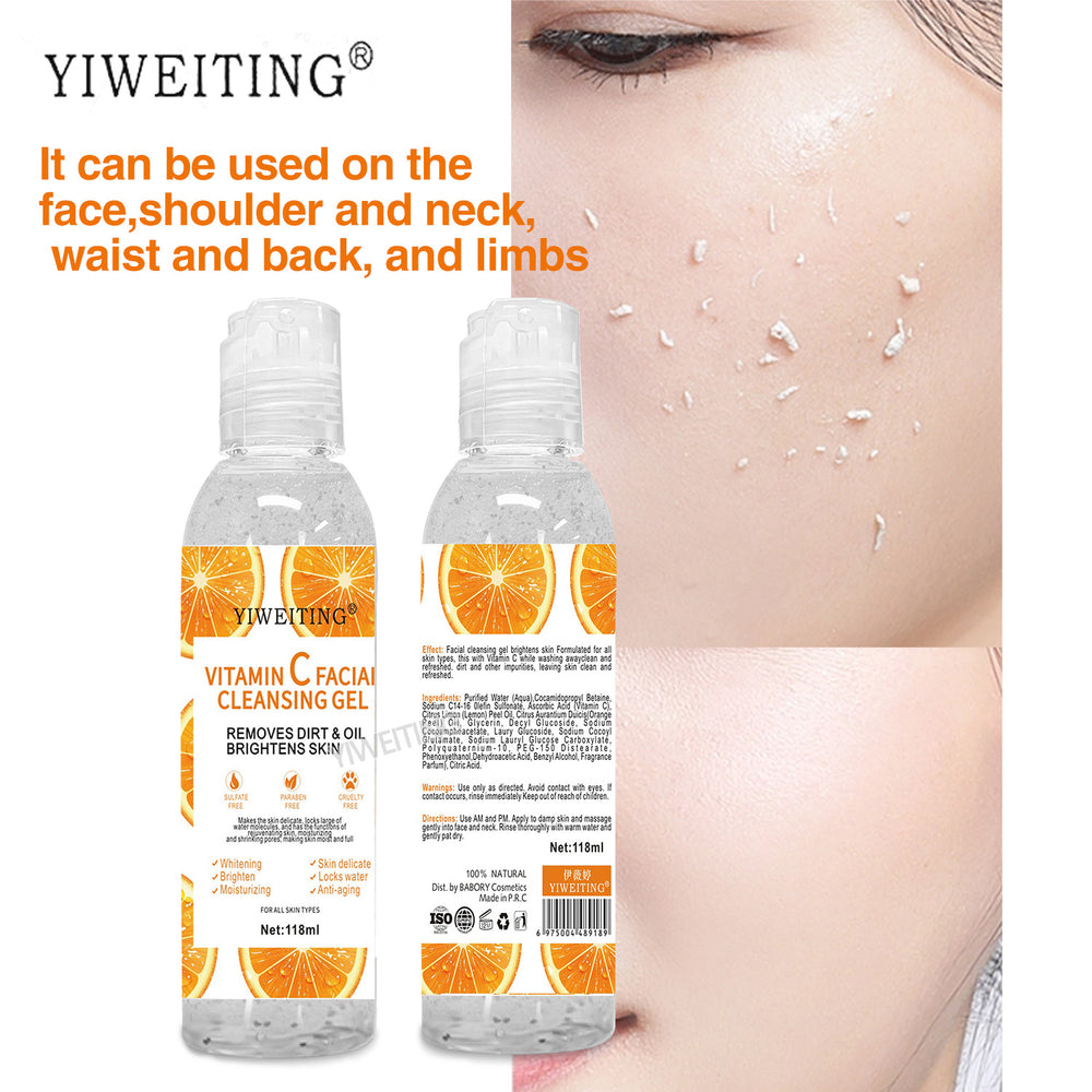exfoliating gel vitamin c exfoliating gel facial body cleansing rejuvenating moisturizing fresh orange