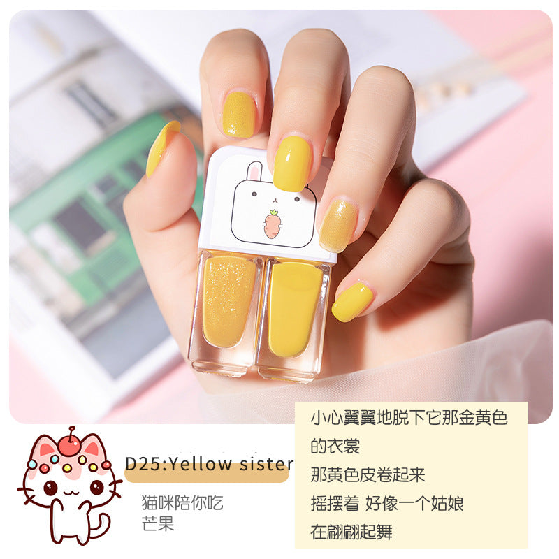 New arrival no-bake gemini water-based peelable transparent nail polish nail polish suitnail polish