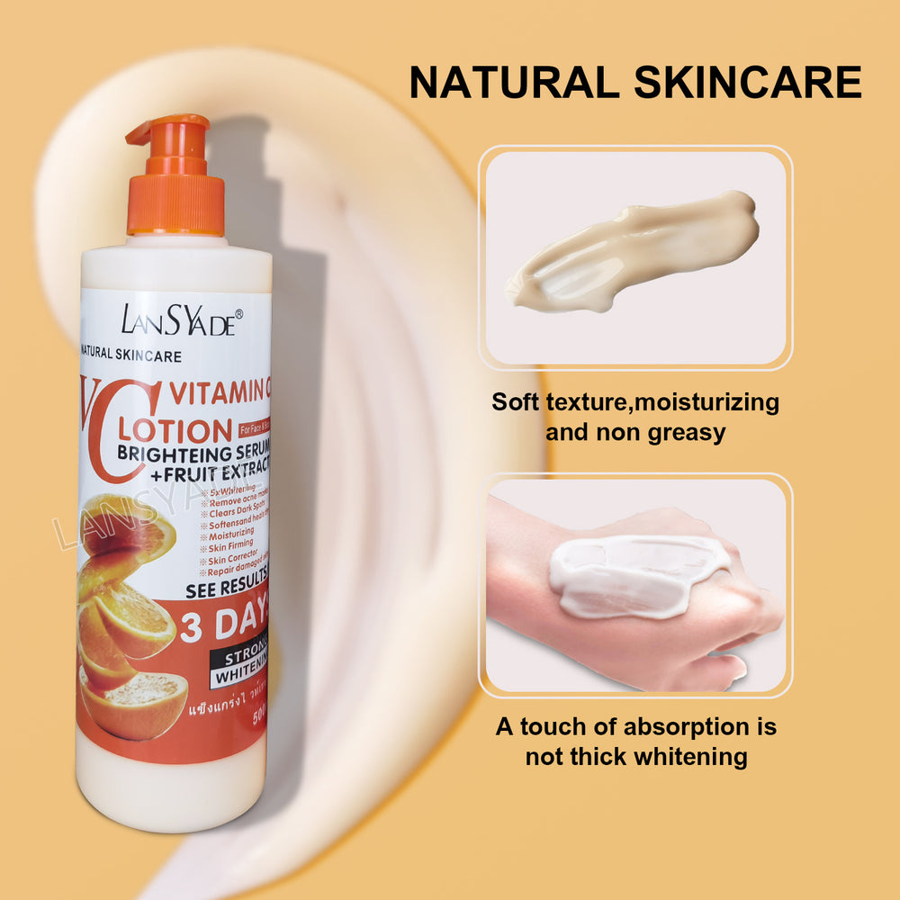 fruit acid translucent vc body lotion 500ml moisturizing and moisturizing body lotion vc lotion