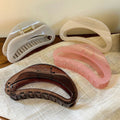 Summer classy half moon crescent shape clip large glossy jelly color shark clip k-style hair clip jewelry hair accessories