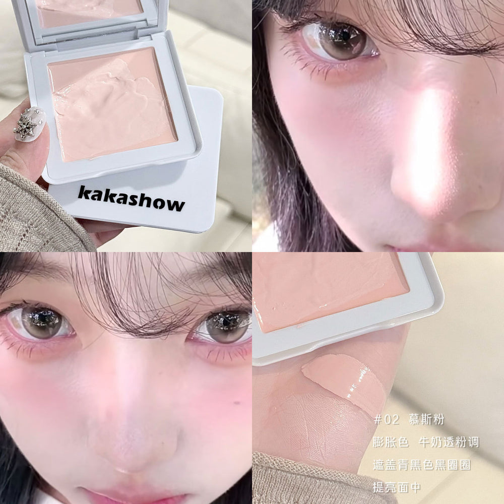 Kakashow cream highlighter - dewy, brightening, and natural finish for face and under-eye highlighting