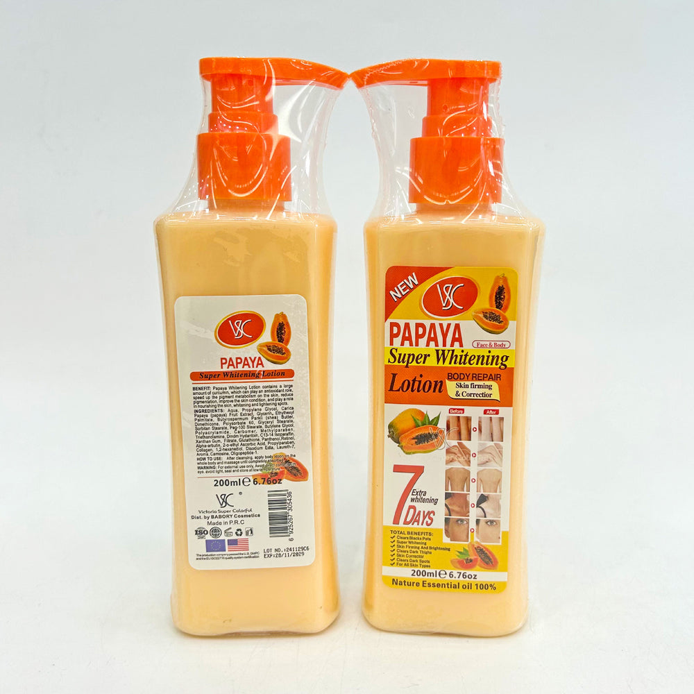 papaya body lotion refreshing and brightening turmeric moisturizing lotion cocoa moisturizing almond shower cream 200ml