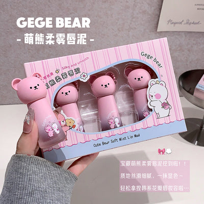 Gege bear makeup - soft matte lip clay: velvety, matte, highly pigmented, non-drying, waterproof, and whitening lip glaze