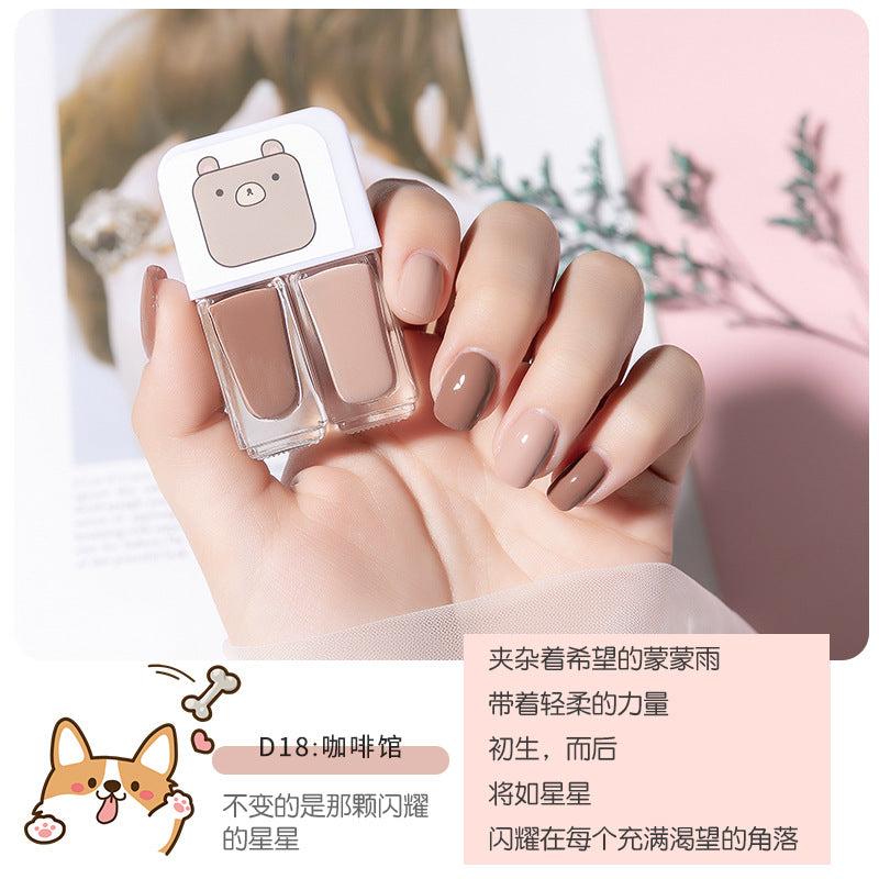 New arrival no-bake gemini water-based peelable transparent nail polish nail polish suitnail polish
