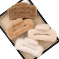 10cm square plush gripper square hair clip 2025 new style back of head shark clip headwear hairpin
