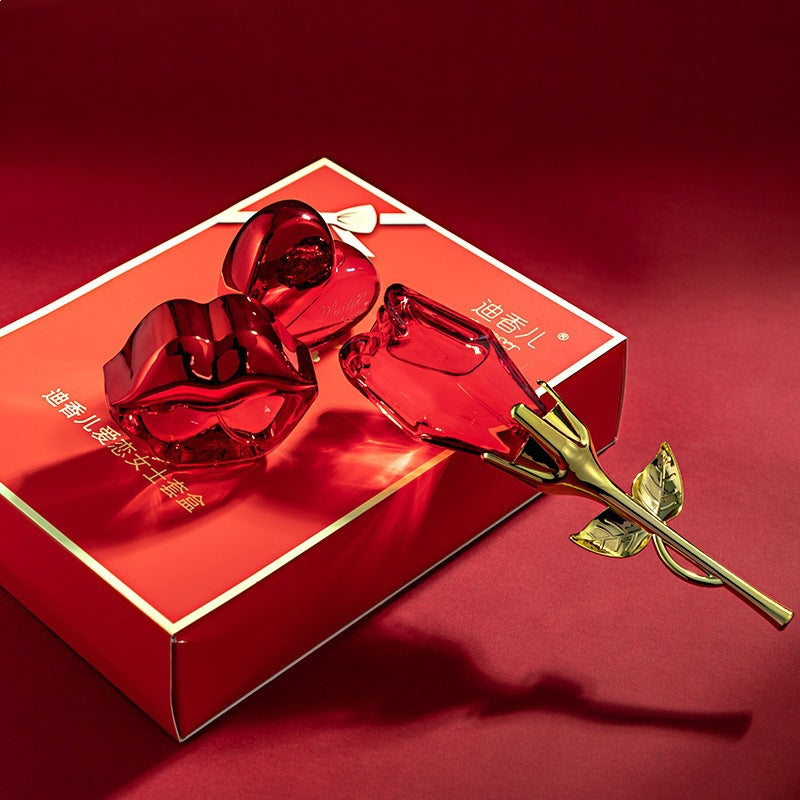 Dixianger love women's perfume set - rose heart sweet kiss long-lasting fragrance - perfect birthday gift for her