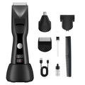 Digital display hair clipper private trimmer men's body hair trimmer electric shaver waterproof shaving personal area electric clipper