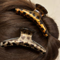 French leopard print gripper for women 2026 new arrivalclassy shark clip large easiest for match back of head hair clip headwear