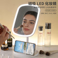 Desktop table storage makeup mirror plastic smart led light fill light for home dressing foldable glass mirror