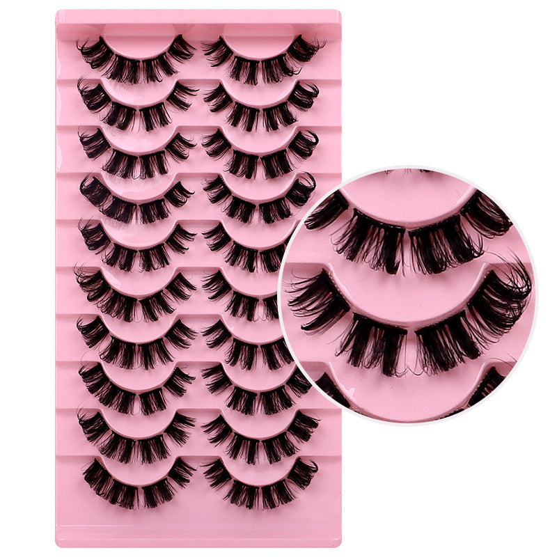 European and american segmented false eyelashes russian volume 3dstereo large curvature european and american thick false eyelashes glue style