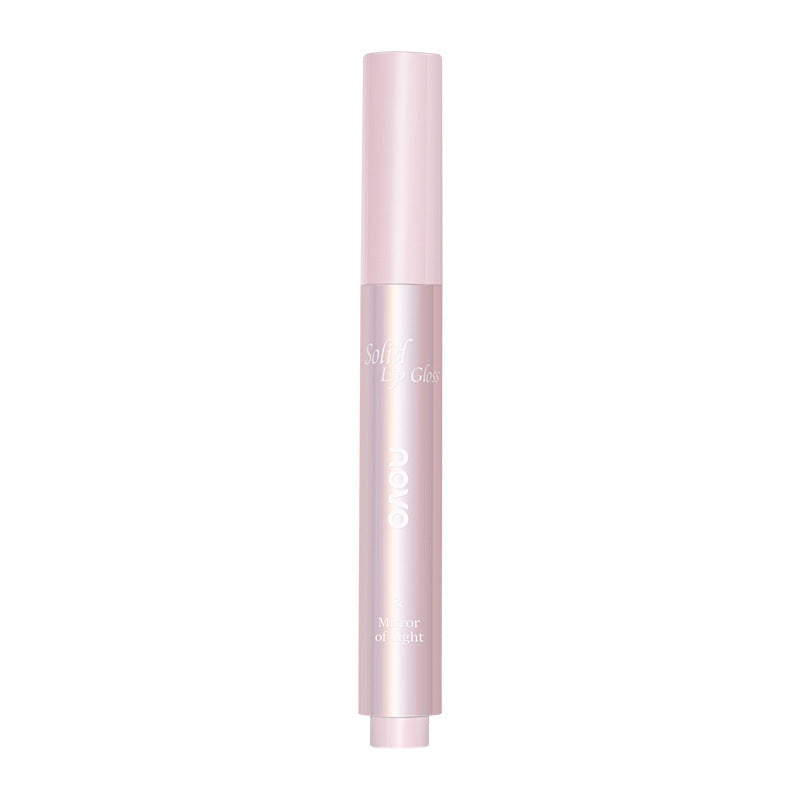 Novo glazed mirror solid lip gloss - hydrating, moisturizing, plumping, dewy, mirror finish, student-friendly, whitening, affordable lipstick